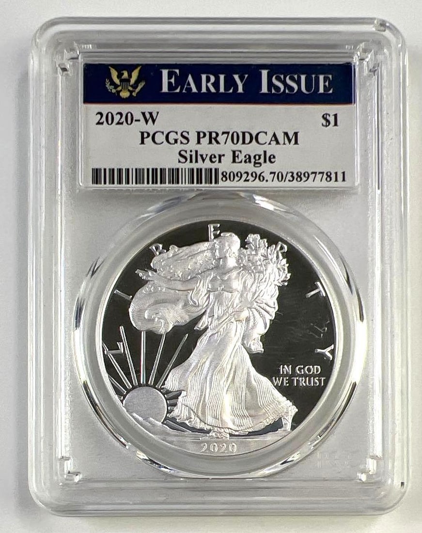 2020-W US 1 oz Proof American Silver Eagle PCGS PR70DCAM Early Issue (1 of 2)