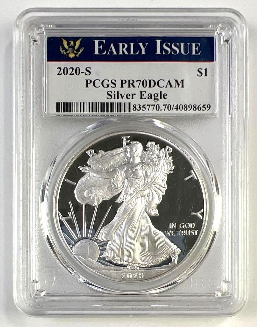 2020-S US 1 oz Proof American Silver Eagle PCGS PR70DCAM Early Issue (1 of 2)