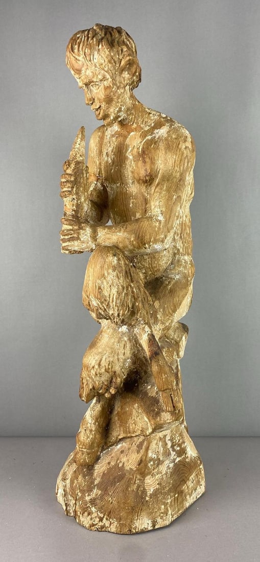Vintage Spain Carved Greek Mythology Satyr Figure