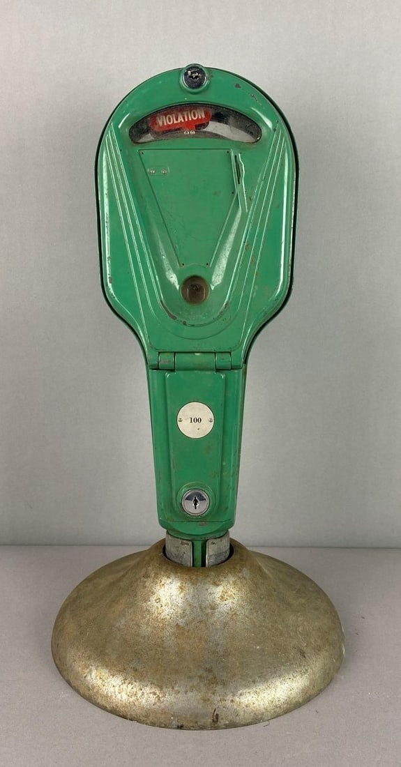 Vintage Rockwell Manufacturing Green Parking Meter (1 of 2)