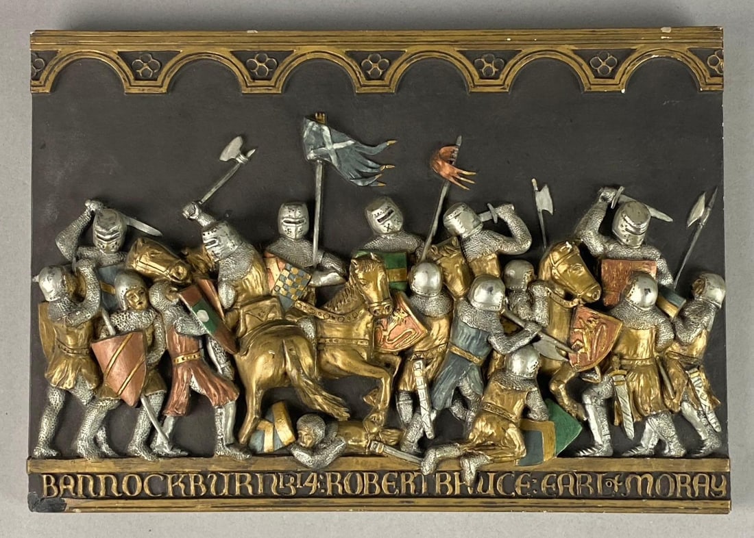 Vintage 1970?s Marcus Designs English 1314 Battle of Bannockburn Resin Wall Plaque (1 of 5)