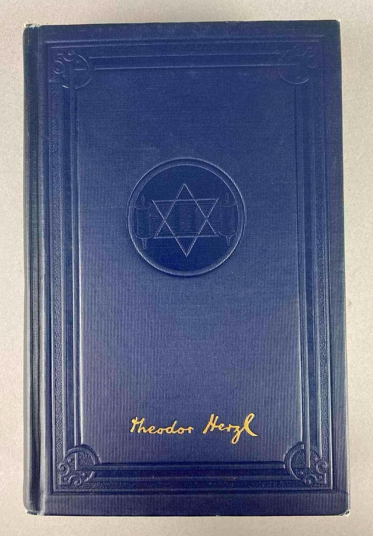 Antique 1927 Theodor Herzl: A Biographical Study Hardcover Book: By Jacob de Haas. volume one. Measures L 9 1/2 x W 6 1/2 inches.