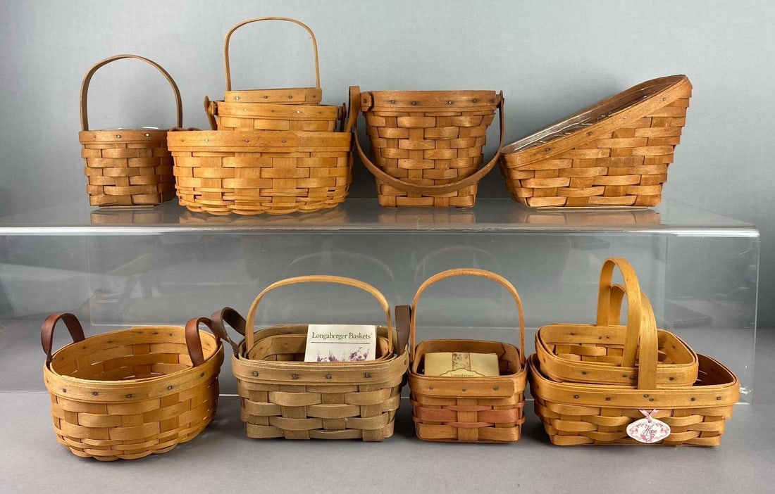 Group of Assorted Handwoven Longaberger Baskets (1 of 3)