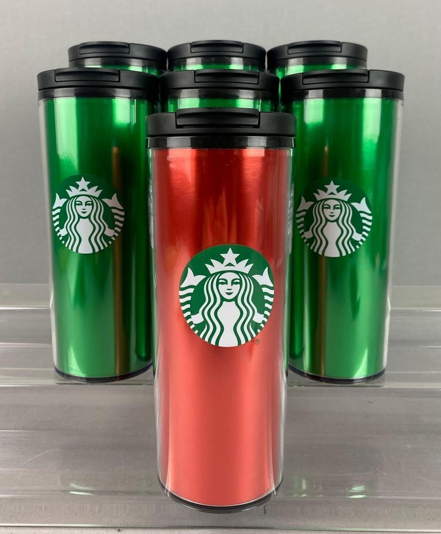 Group of 7 2020 StarBucks 16Fl Oz Coffee Tumblers (1 of 4)