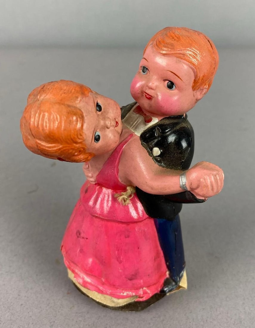 Antique 1945 U.S. Occupied Japan Celluloid Mechanical Dancing Couple Wind-Up Toy (1 of 3)