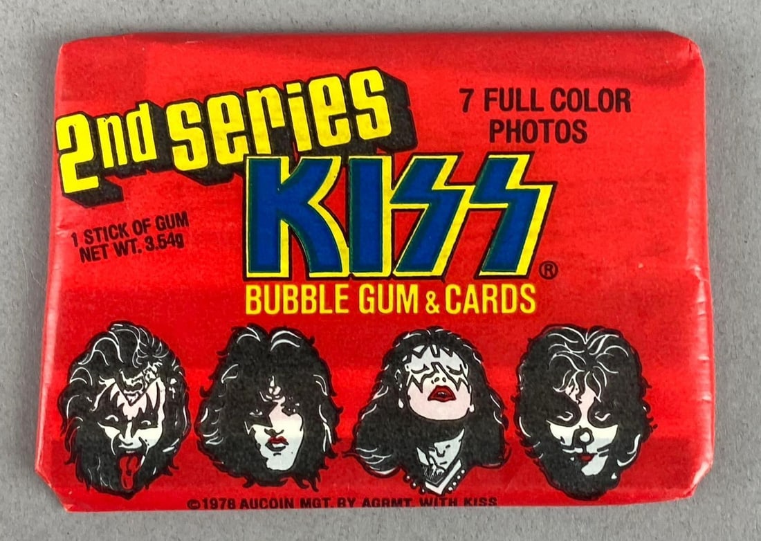 1978 Kiss 2nd Series Bubble Gum and Cards Pack: Like new in original packaging. Measures L 3 1/2 x W 3 inches.