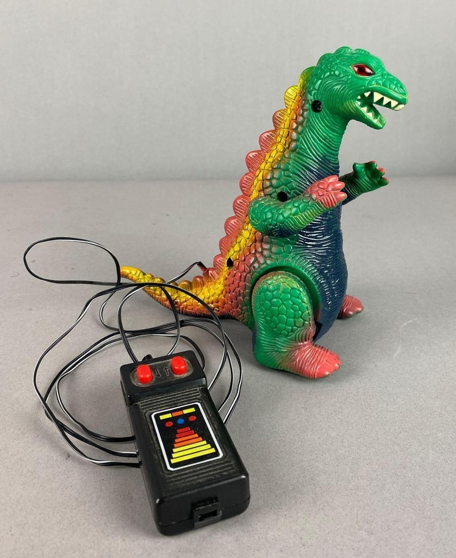 Vintage 1970?s Radio Shack Remote Control Wired Godzilla Toy (1 of 3)