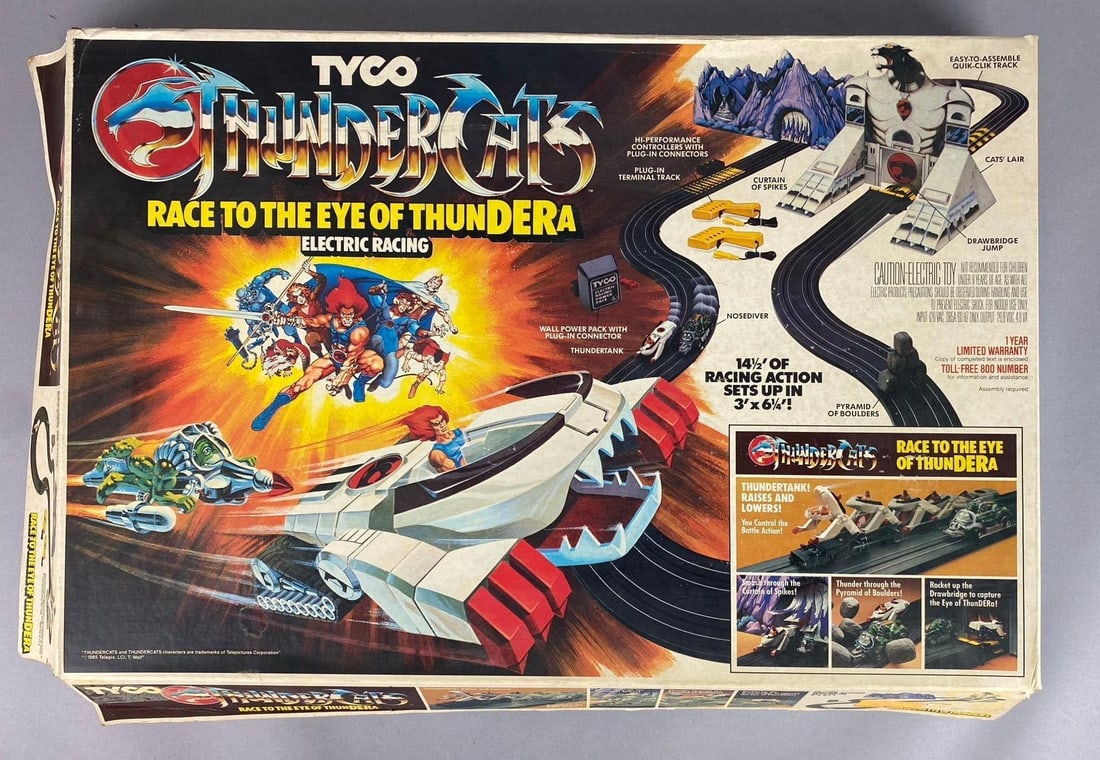 Vintage 1985 Thundercats: Race To The Eye Of Thundera Electric Slot Car Set (1 of 4)