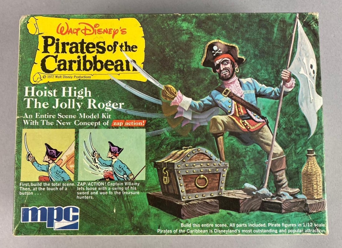 1972 MPC Walt Disney?s Pirates of the Caribbean: Hoist High The Jolly Roger 1/12 Scale Model Kit (1 of 4)
