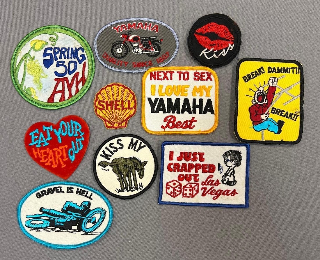 Group of 9 Novelty and Advertising Embroidered Patches (1 of 2)
