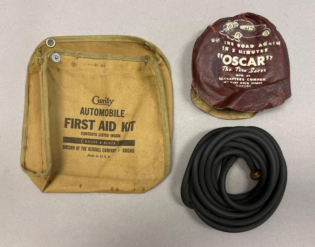 Vintage Curity Automobile First Aid Kit, Tire Repair hose kit (1 of 4)