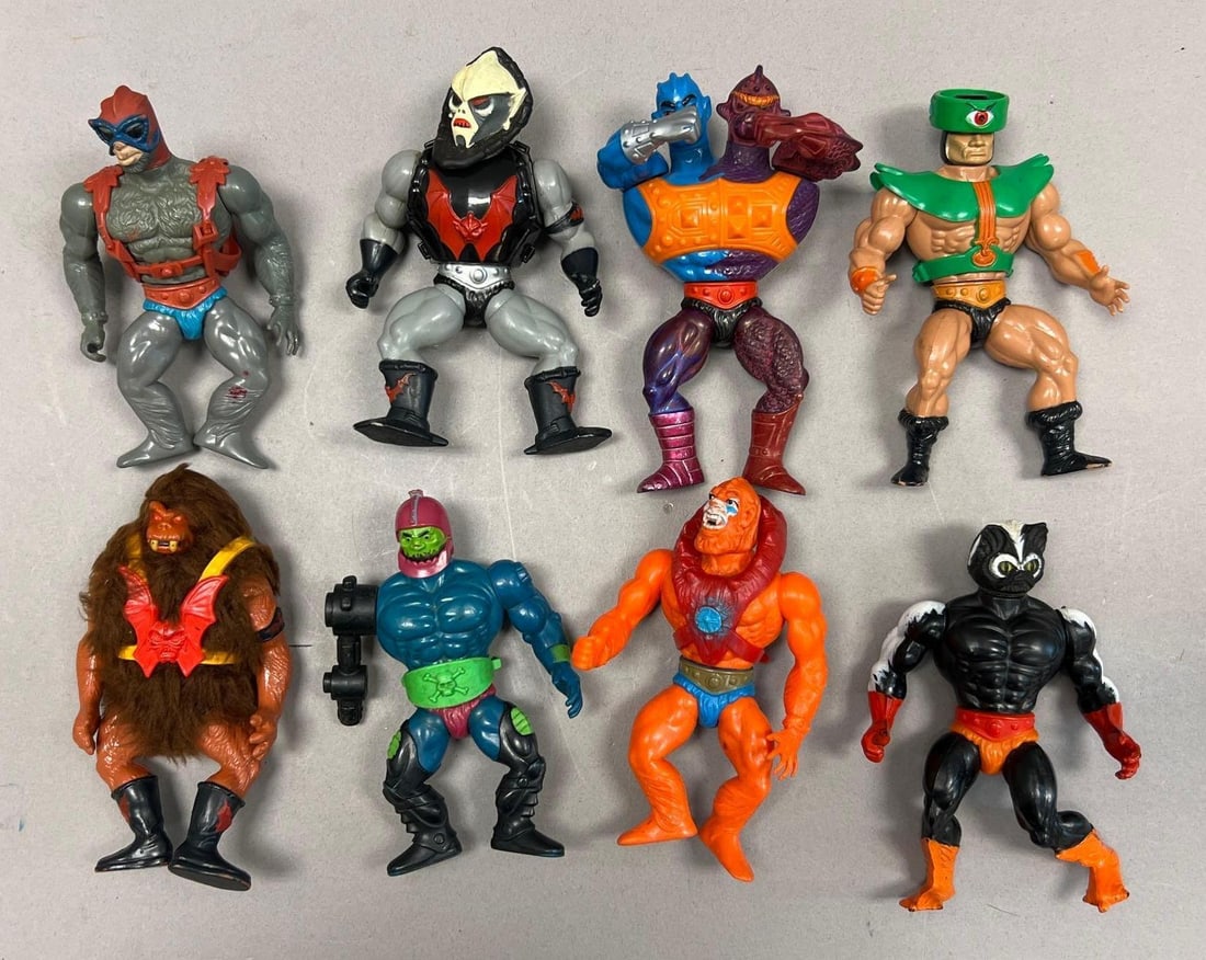 Vintage Masters of the Universe Action Figure Lot w/ Hordak, Beast Man, Leech, Mekaneck and (1 of 3)