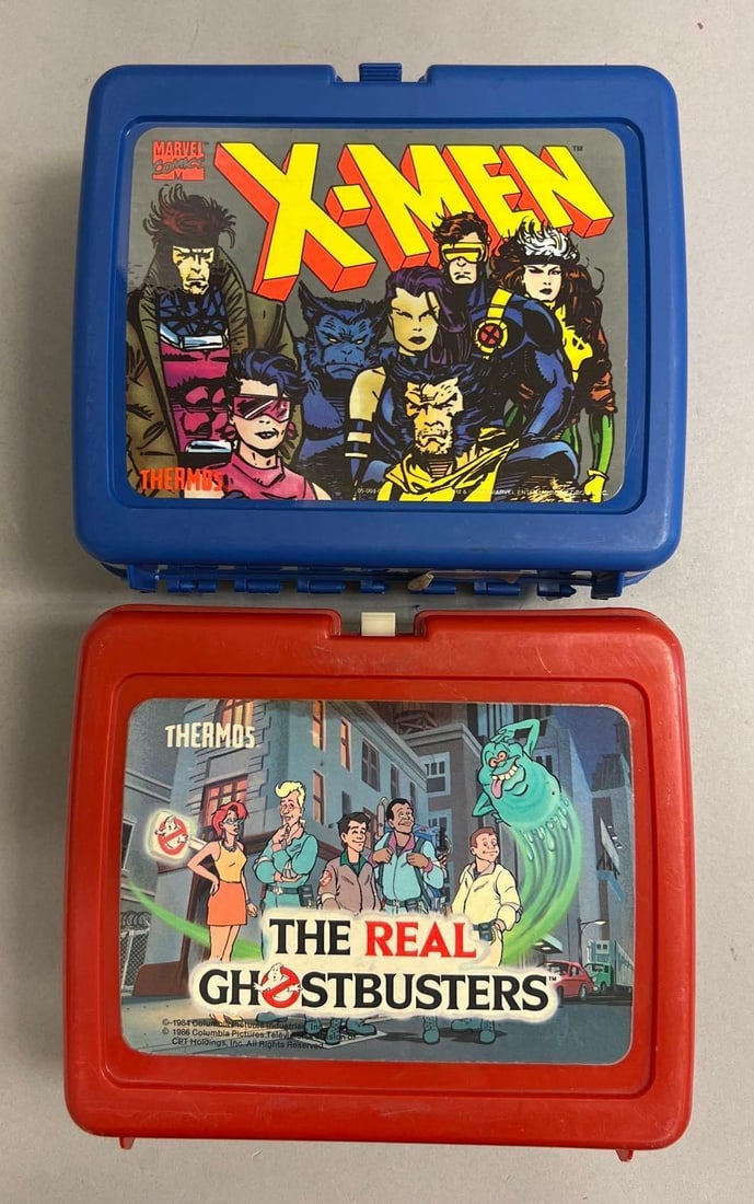 Vintage Thermos X-Men and Real Ghostbusters Lunch Boxes (1 of 3)