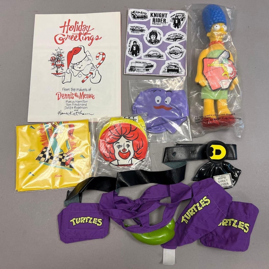 Vintage Pop Culture Collectibles Lot ? TMNT, Simpsons, McDonalds, Knight Rider and More (1 of 3)