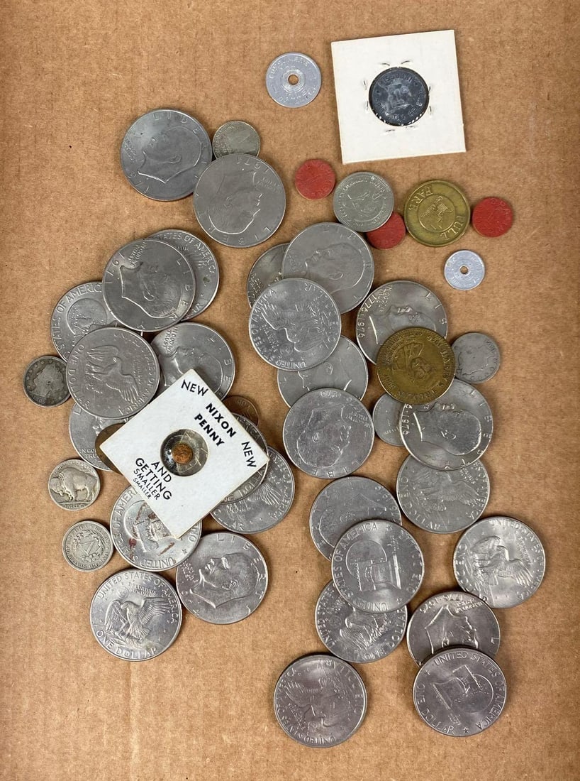 Group of Assorted Coins and Tokens (1 of 3)