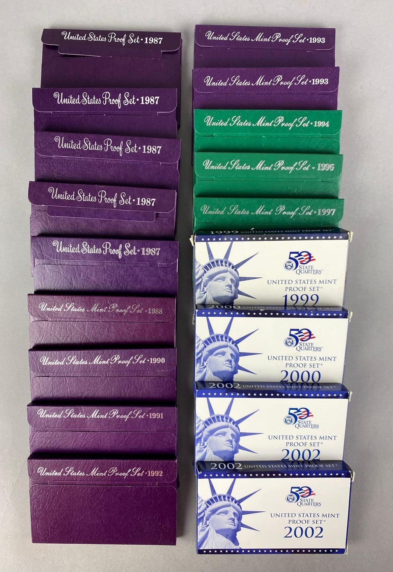 Group of 1980s - 2000s US Mint Proof Coin Sets (1 of 3)
