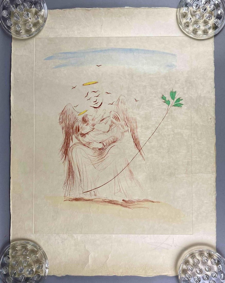 Reproduction Angel With Child Etching (1 of 4)