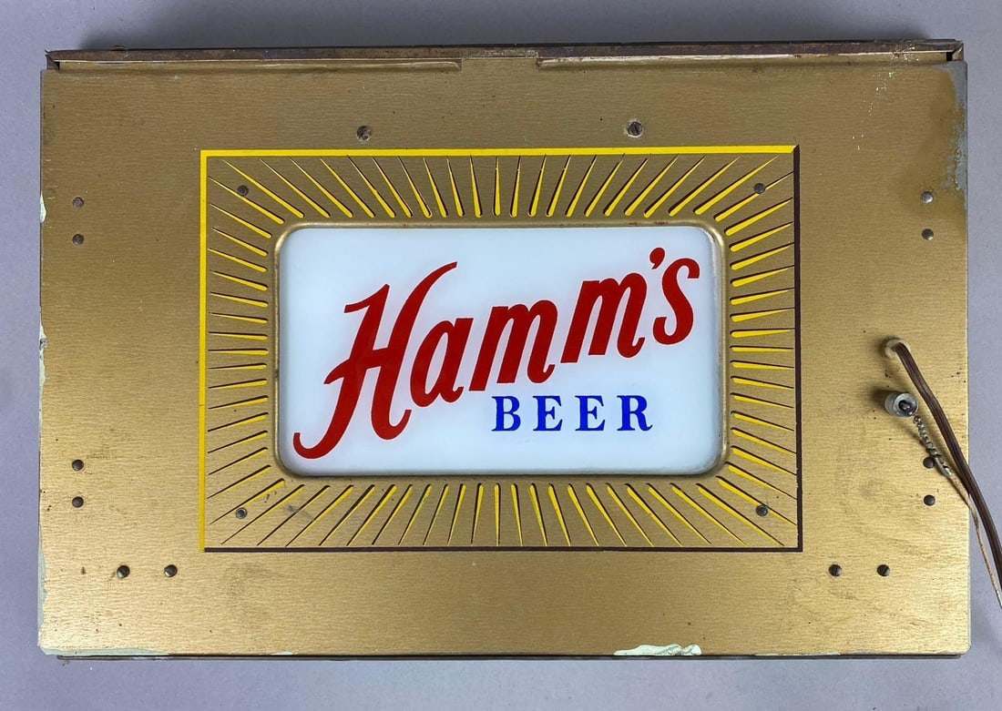 Vintage 1960?s Hams Light Up Beer Advertising Sign