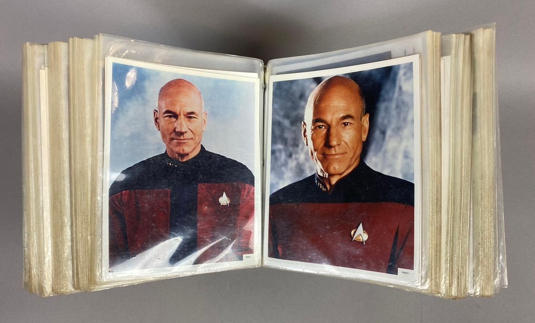 Group of 50+ 20th Century Fox Movie Stills and More: Includes Star Trek, Monty Pythons Life of Brian, and more. One print measures L 11 x W 10 inches. Stand is included.