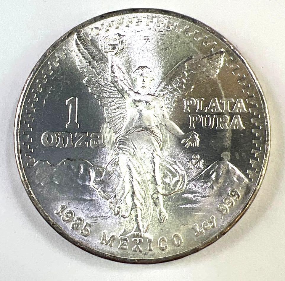 1985 Mexico Libertad 1 Onza .999 Fine Silver Coin: 1985 Mexico Libertad 1 Onza .999 Fine Silver Coin