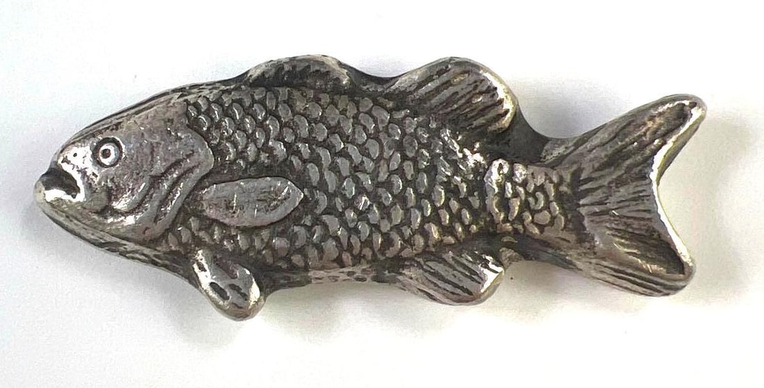 MK Barz 2 oz .999+ Fine Silver Hand-Poured Koi Fish Shaped Bar (1 of 2)
