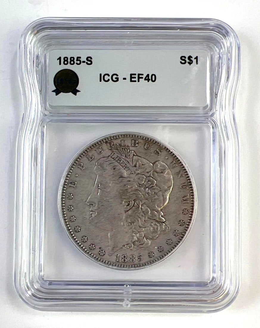 1885-S Morgan Silver Dollar ICG EF-40 (1 of 2)