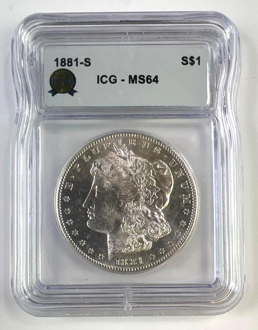 1881-S Morgan Silver Dollar ICG MS-64