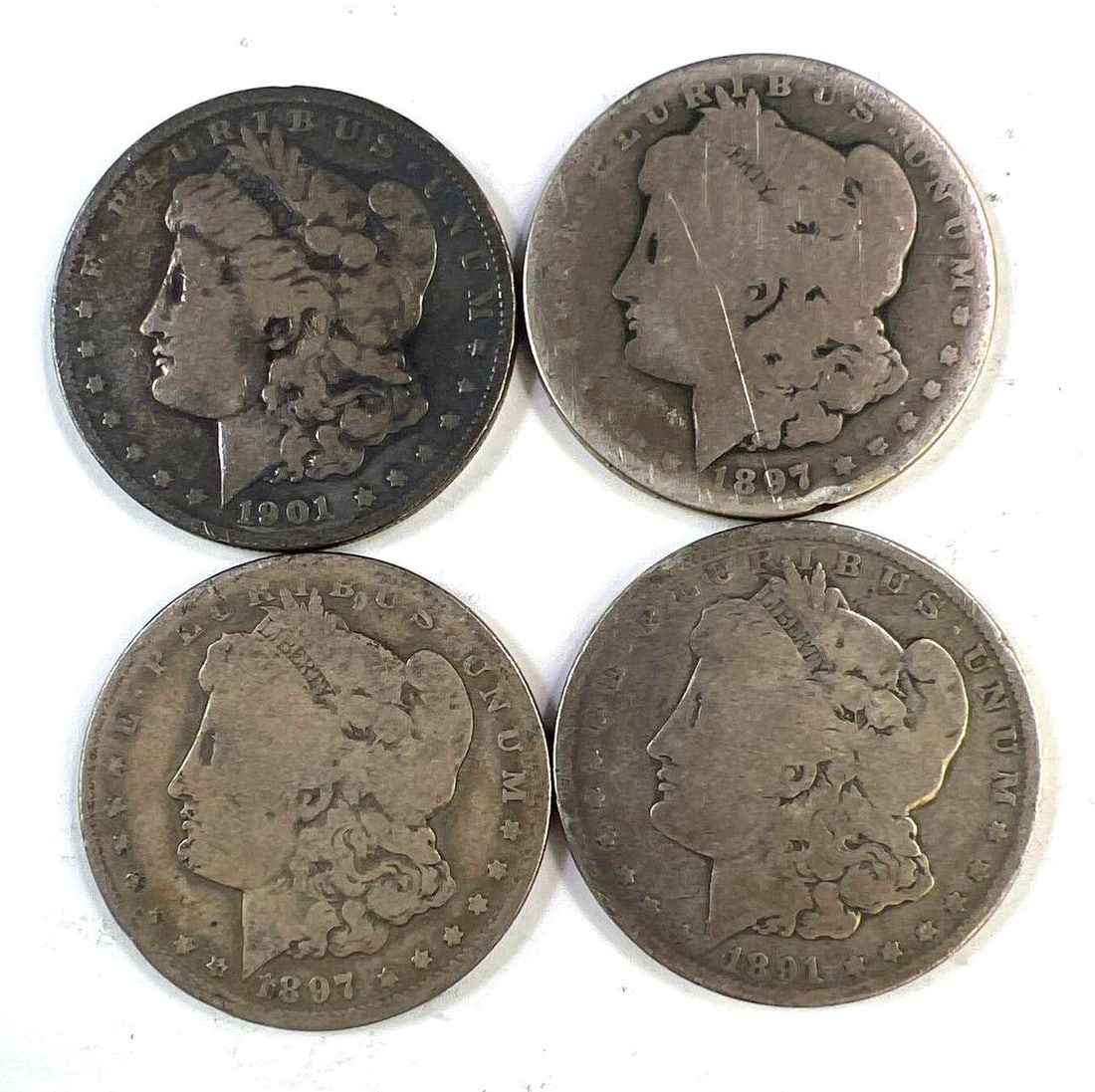 Group of 4 US Morgan Silver Dollars (1 of 2)