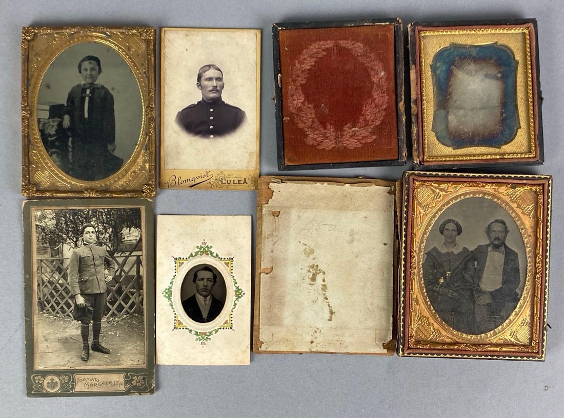 Group of 6 Antique CDVS and Tin Type Photographs (1 of 3)