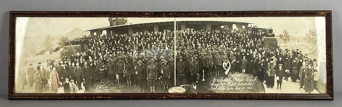 1920 Baptist War Service Enlisted Mens Club Panoramic Photo (1 of 4)