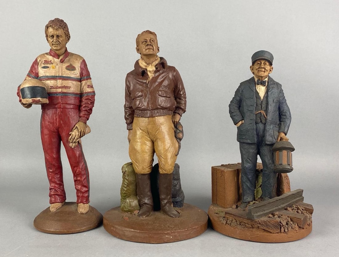 Group of 3 1980s-1990s Tom Clark Resin Sculptures (1 of 2)