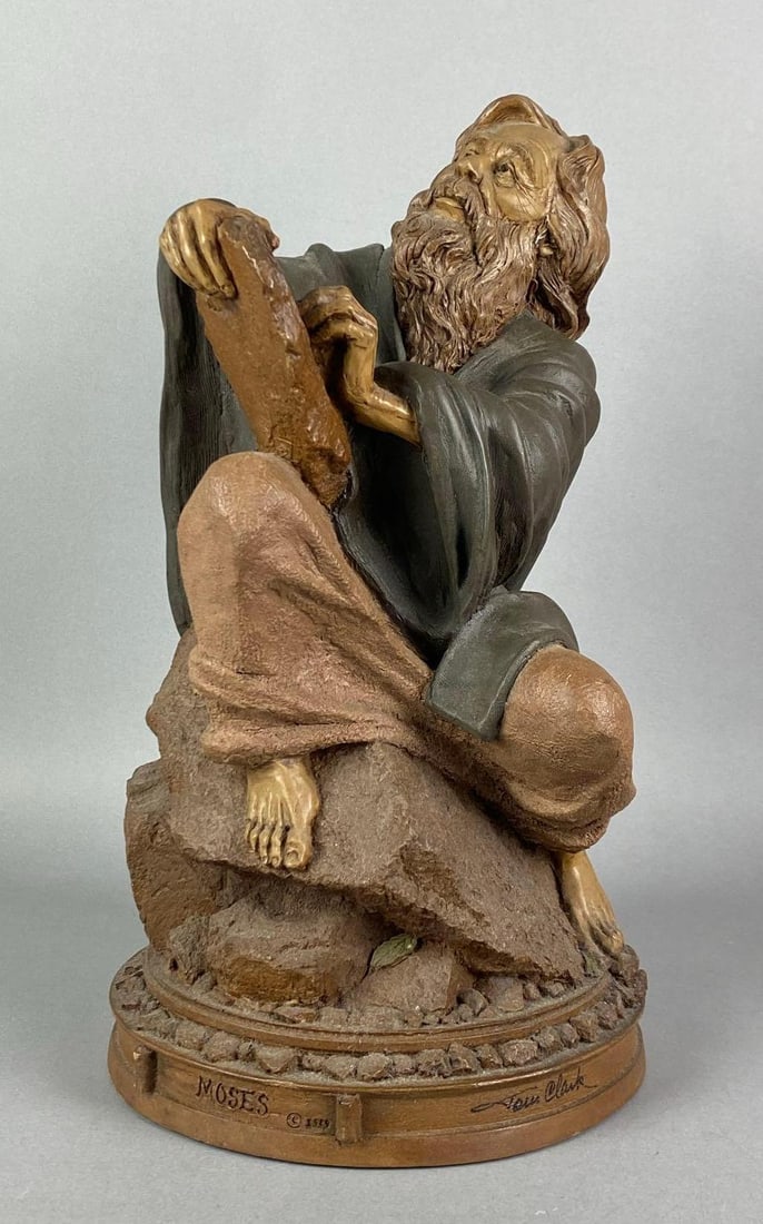 1989 Tom Clark Signed Moses Resin Figurine