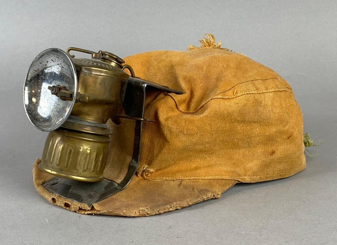 Antique 1910?s Coal Miner Lamp Cap (1 of 4)