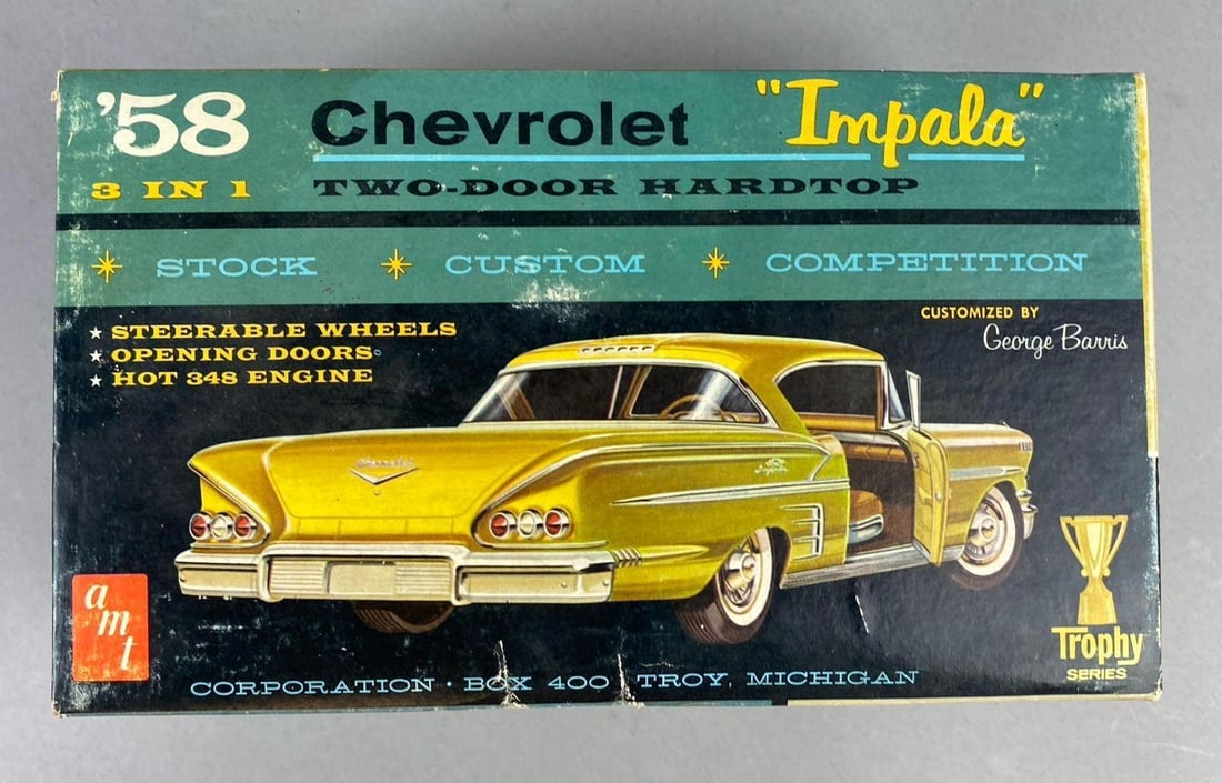 Vintage 1958 AMT Chevrolet Impala 1/25 Scale Model Kit (1 of 5)