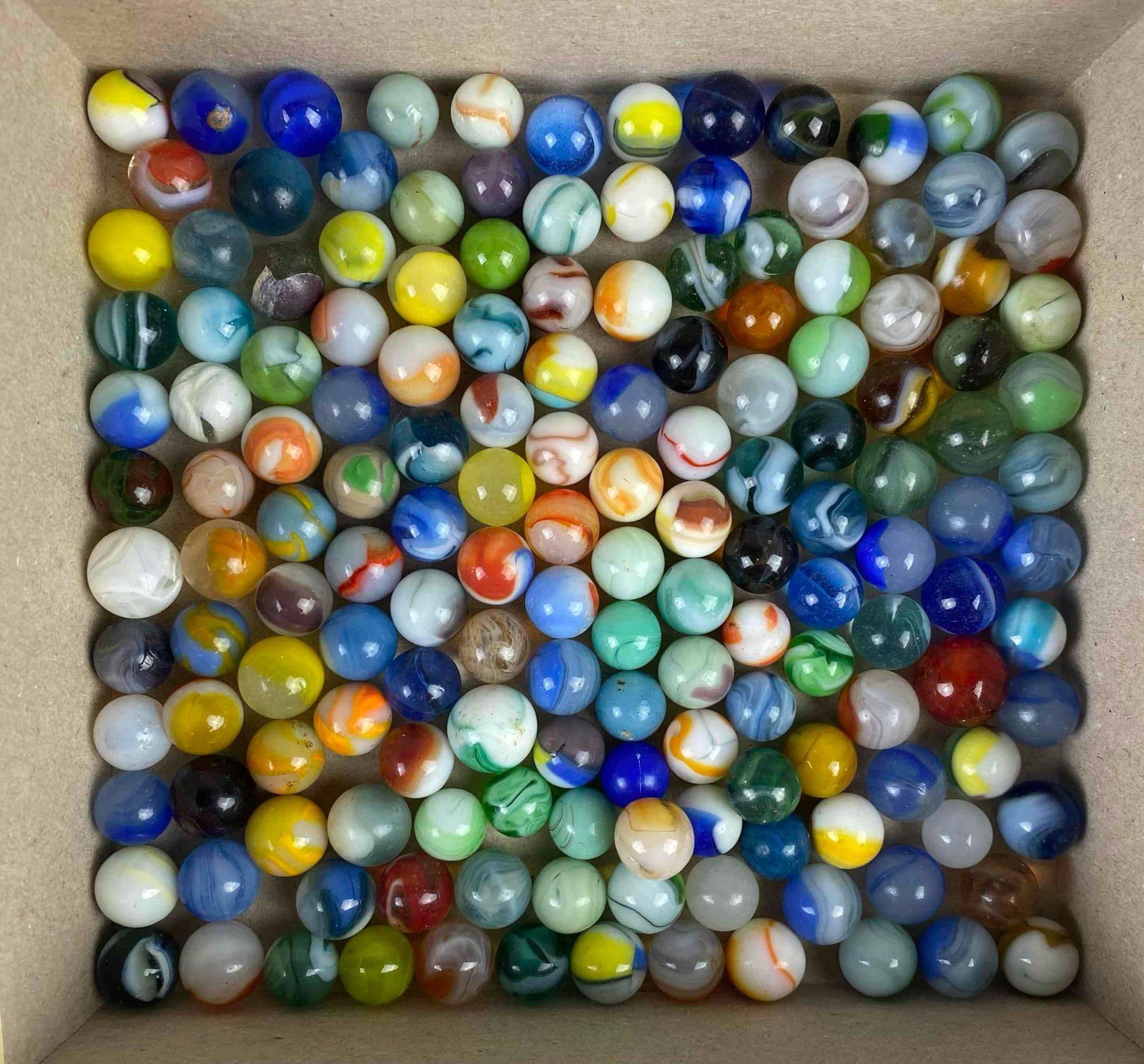 Group of Assorted Vintage Cat Eye Marbles and More (1 of 3)
