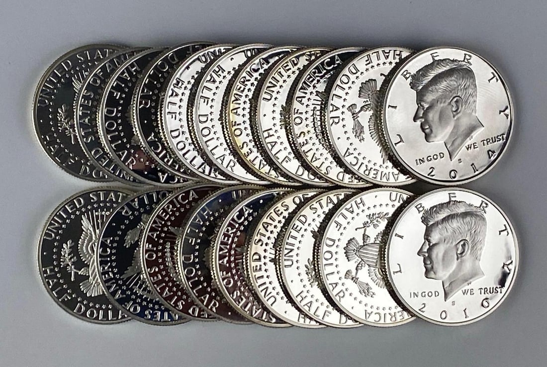 Group of 20 2014 Kennedy 90% Silver Half Dollars: Group of 20 2014 Kennedy 90% Silver Half Dollars