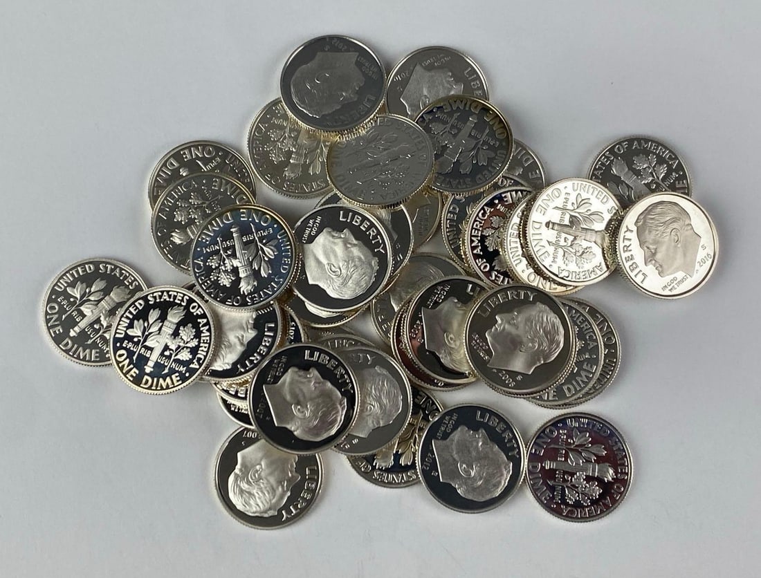 Group of 40+ 2010s Roosevelt Silver Dimes (1 of 3)
