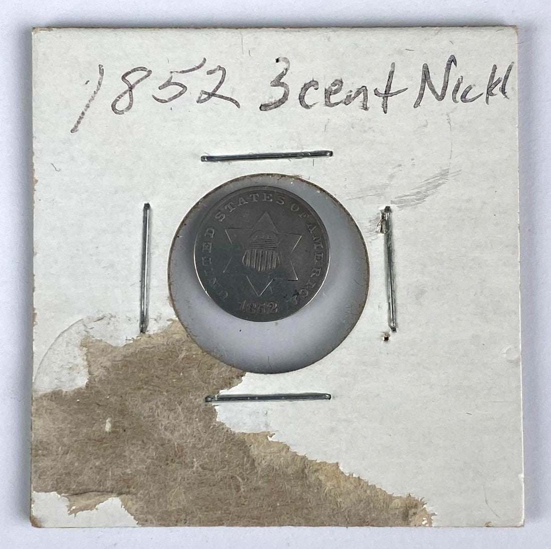 1852 US 3 Cent Silver Coin: 1852 US 3 Cent Silver Coin
