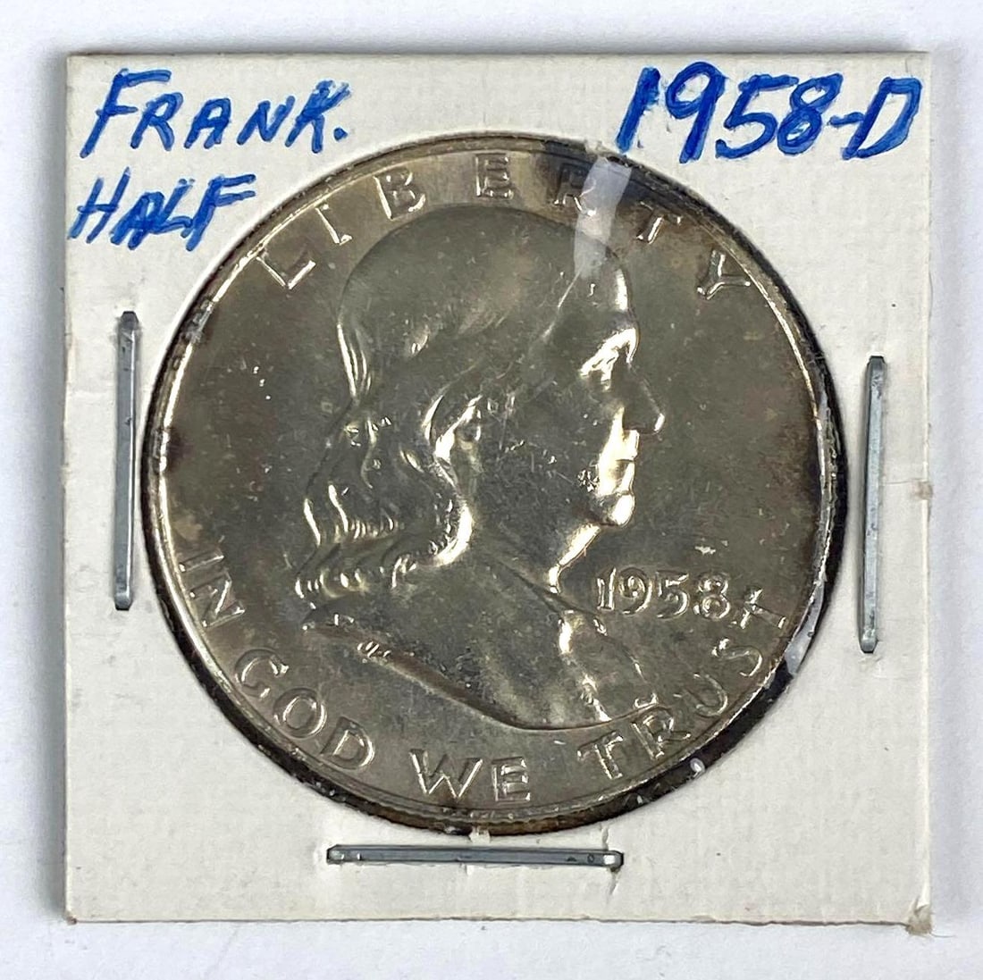 1958 D Franklin Silver Half Dollar (1 of 2)