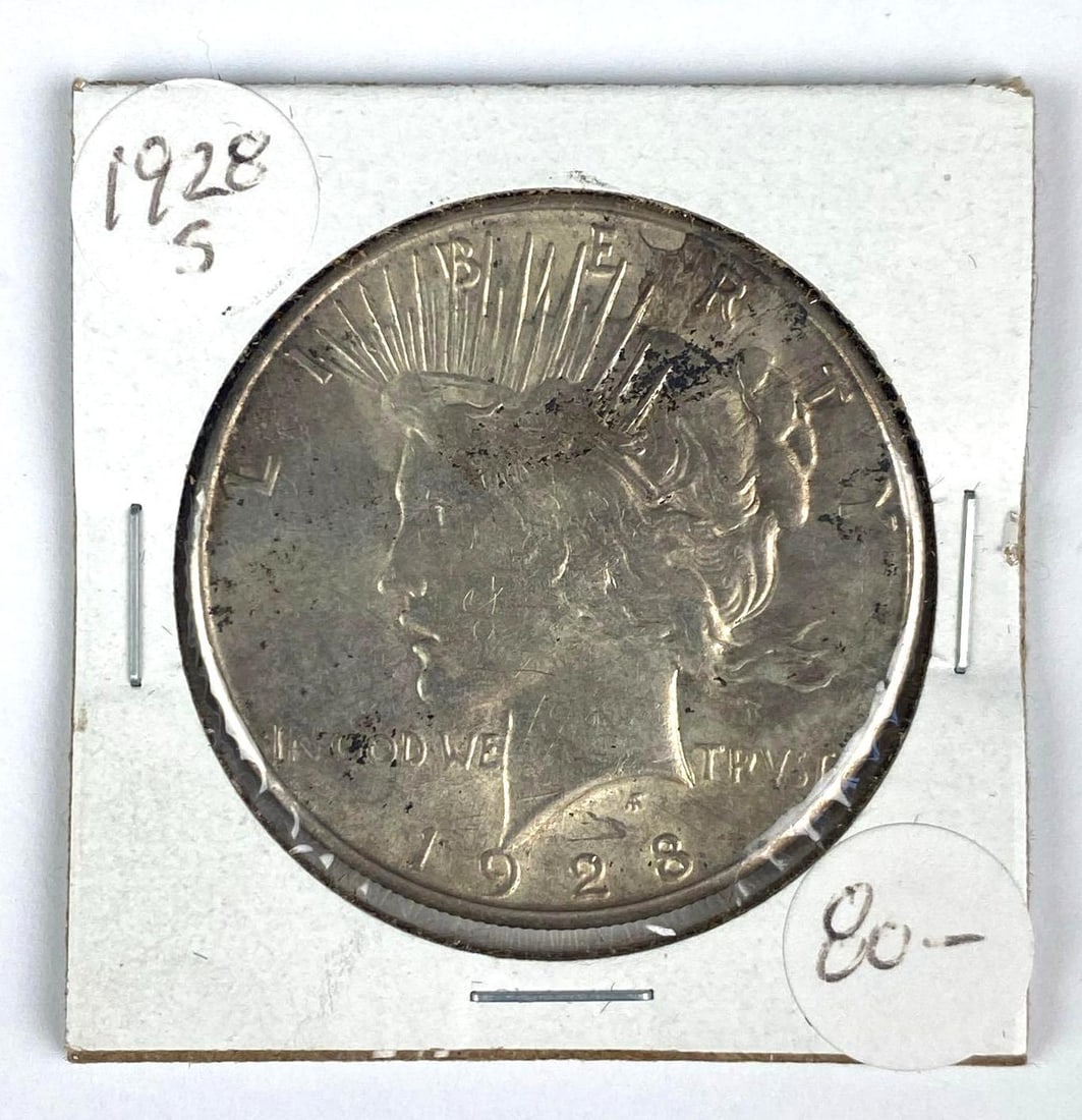 1928 S US Silver Peace Dollar (1 of 2)