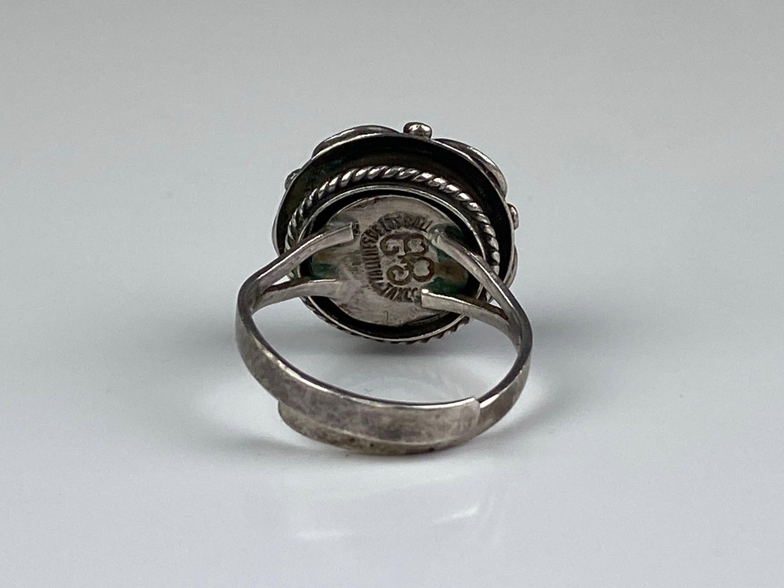Signed Mexican Sterling Silver Turquoise Ring - 3