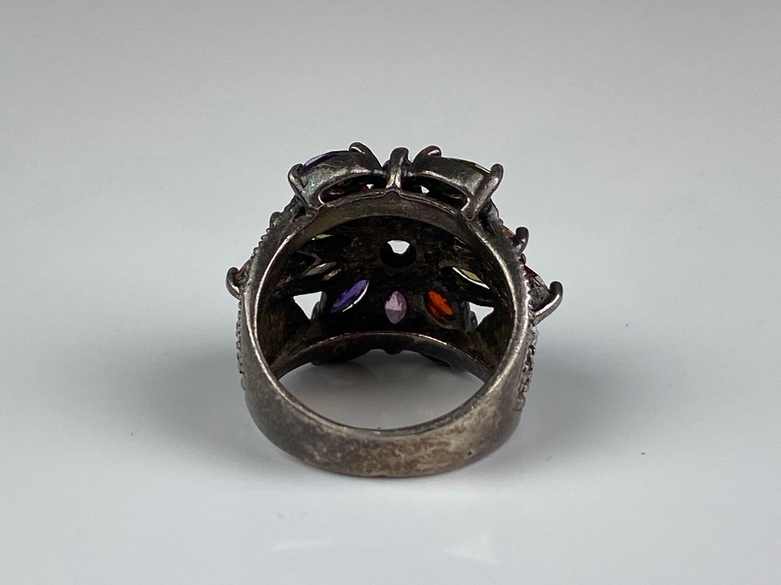Sterling Silver Multi-Gem Ring - 3