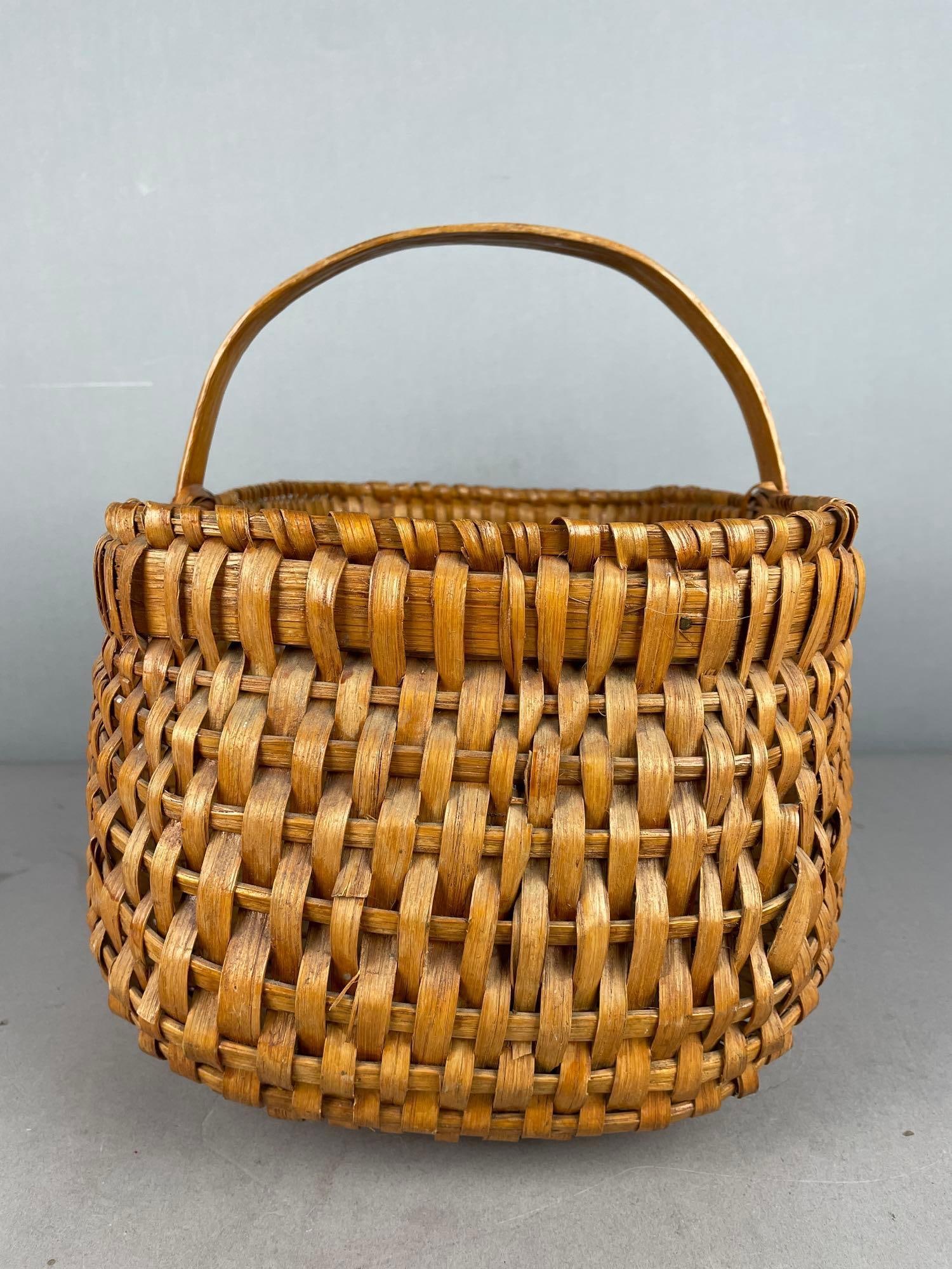 Vintage Wicker Buttocks Basket - 2
