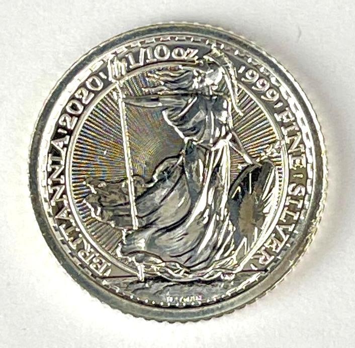 2020 Great Britain 20 Pence Britannia 1/10 oz 999 Fine Silver Coin: 2020 Great Britain 20 Pence Britannia 1/10 oz 999 Fine Silver Coin