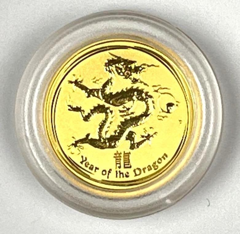 2012 Australia $5 Year of the Dragon 1/20th oz 9999 Gold Coin (1 of 2)