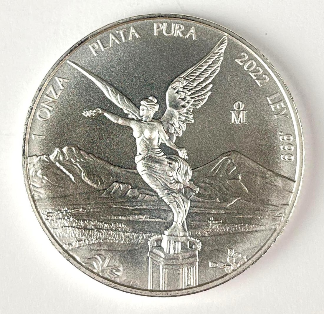 2022 Mexico Libertad 1 Onza 1 oz .999 Fine Silver Coin: 2022 Mexico Libertad 1 Onza 1 oz .999 Fine Silver Coin