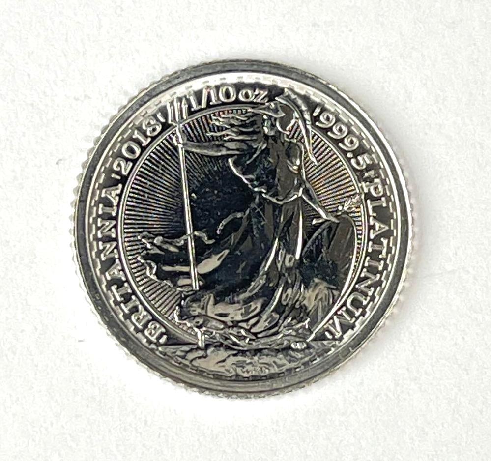 2018 Great Britain10 Britannia 1/10th oz 999.5 Platinum Coin (1 of 2)