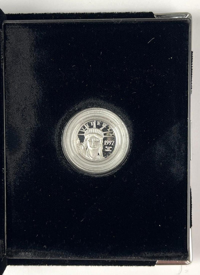 1997 US $30 American Eagle 1/10th oz .9995 Platinum Proof Coin: Inaugural Issue, includes COA