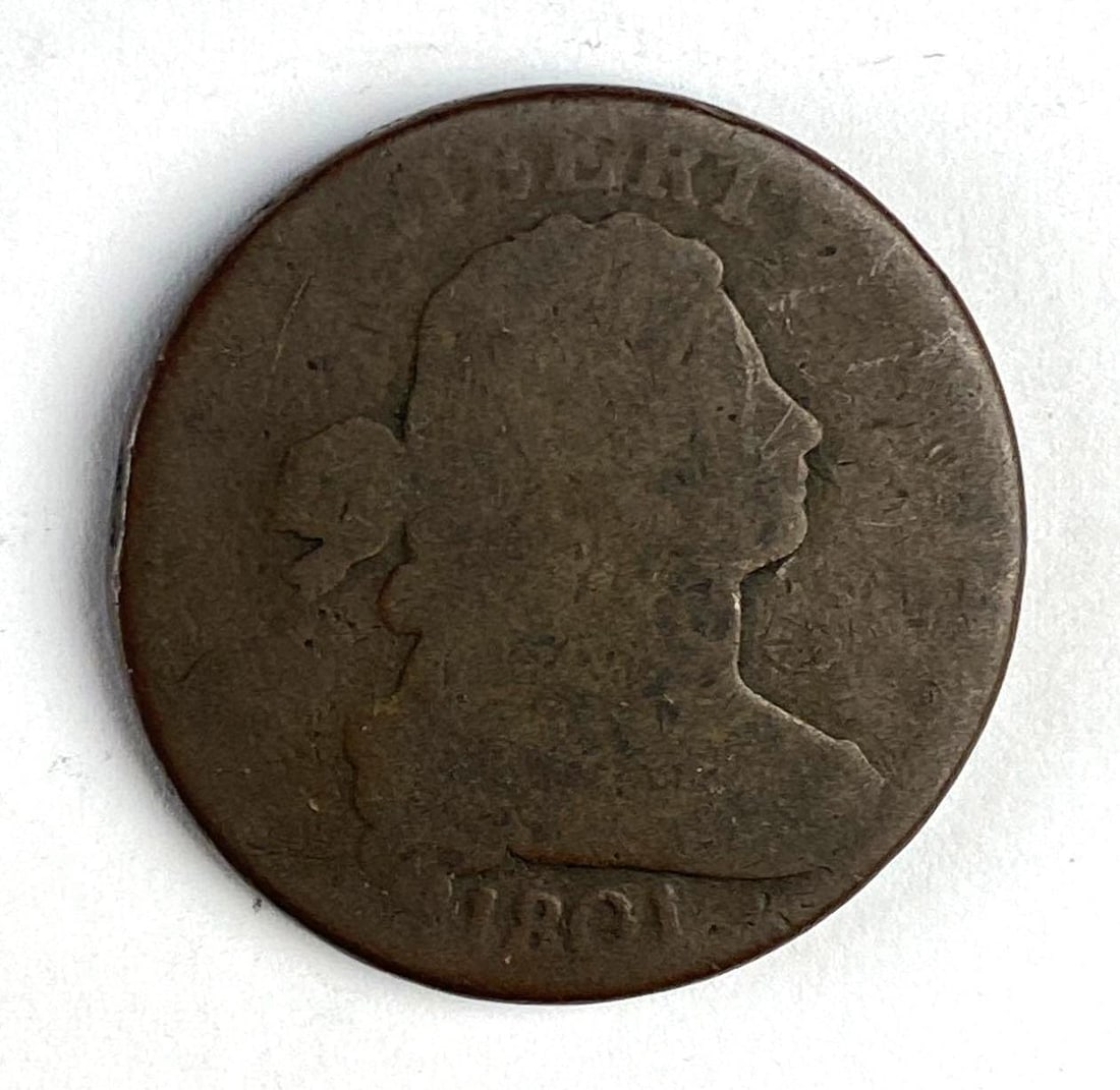 1801 US Draped Bust Large Cent: 1801 US Draped Bust Large Cent
