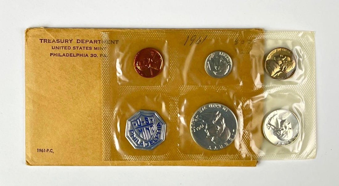 1961 US Mint Philadelphia Coin Proof Set (1 of 2)